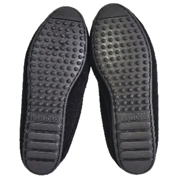 Minnetonka Moccasins Black Suede Leather Upper Studded Slip On Mule size 8 - Picture 7 of 8